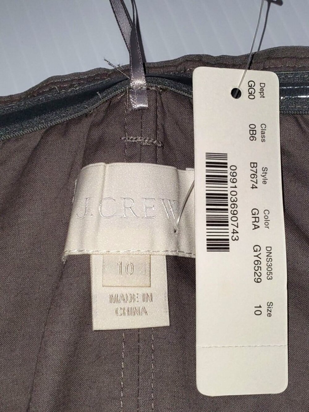 NWT J.Crew Women's Formal Dress Marbella Strapless in Silk Chiffon Size 10 790 - Picture 9 of 10